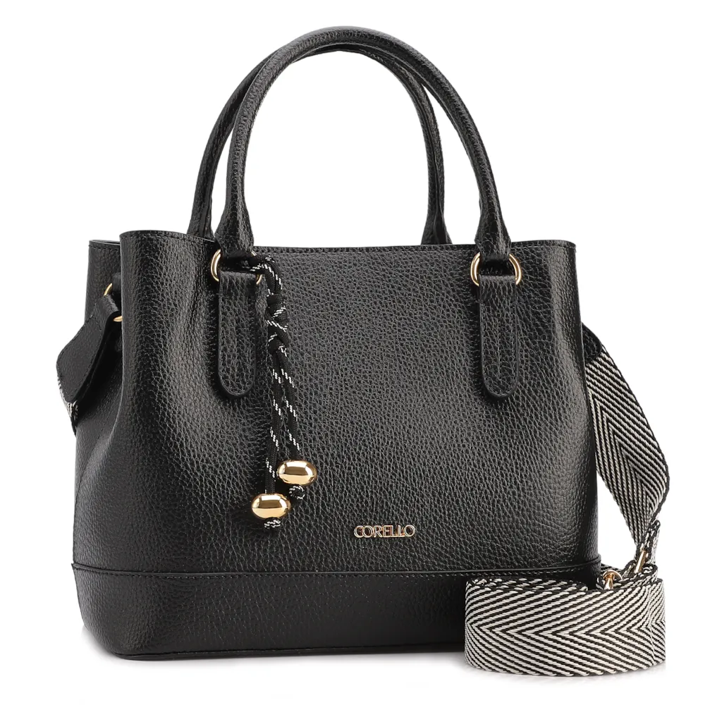 Bolsa Tote Média Alt Preta Divisória Interna - imagem 3