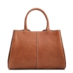 Bolsa Tote Média Couro Antique Marrom Claro Contorno Tresse - imagem 3