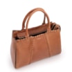 Bolsa Tote Média Couro Antique Marrom Claro Contorno Tresse - imagem 4