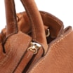 Bolsa Tote Média Couro Antique Marrom Claro Contorno Tresse - imagem 5