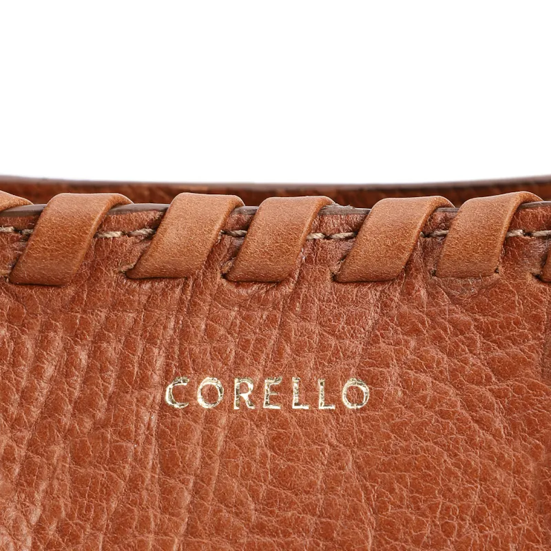 Bolsa Tote Média Couro Antique Marrom Claro Contorno Tresse - foto 6