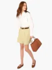 Bolsa Tote Média Couro Antique Marrom Claro Contorno Tresse - imagem 9