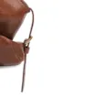 Bolsa Tote Média Couro Antique Marrom Escuro Argolas Douradas - imagem 7