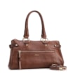 Bolsa Tote Média Couro Antique Marrom Zíper Frontal - imagem 2