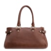 Bolsa Tote Média Couro Antique Marrom Zíper Frontal - imagem 3