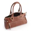 Bolsa Tote Média Couro Antique Marrom Zíper Frontal - imagem 4