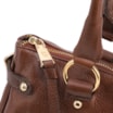 Bolsa Tote Média Couro Antique Marrom Zíper Frontal - imagem 7