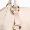Bolsa Tote Média Couro Antique Off White Argolas Douradas - imagem 6