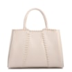 Bolsa Tote Média Couro Antique Off White Contorno Tresse - imagem 1