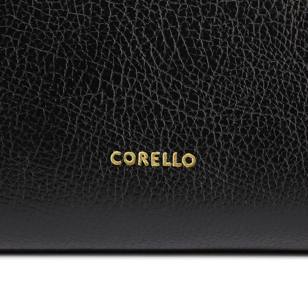 Bolsa Tote Média Couro Antique Preta Pingente Cadeado - imagem 6