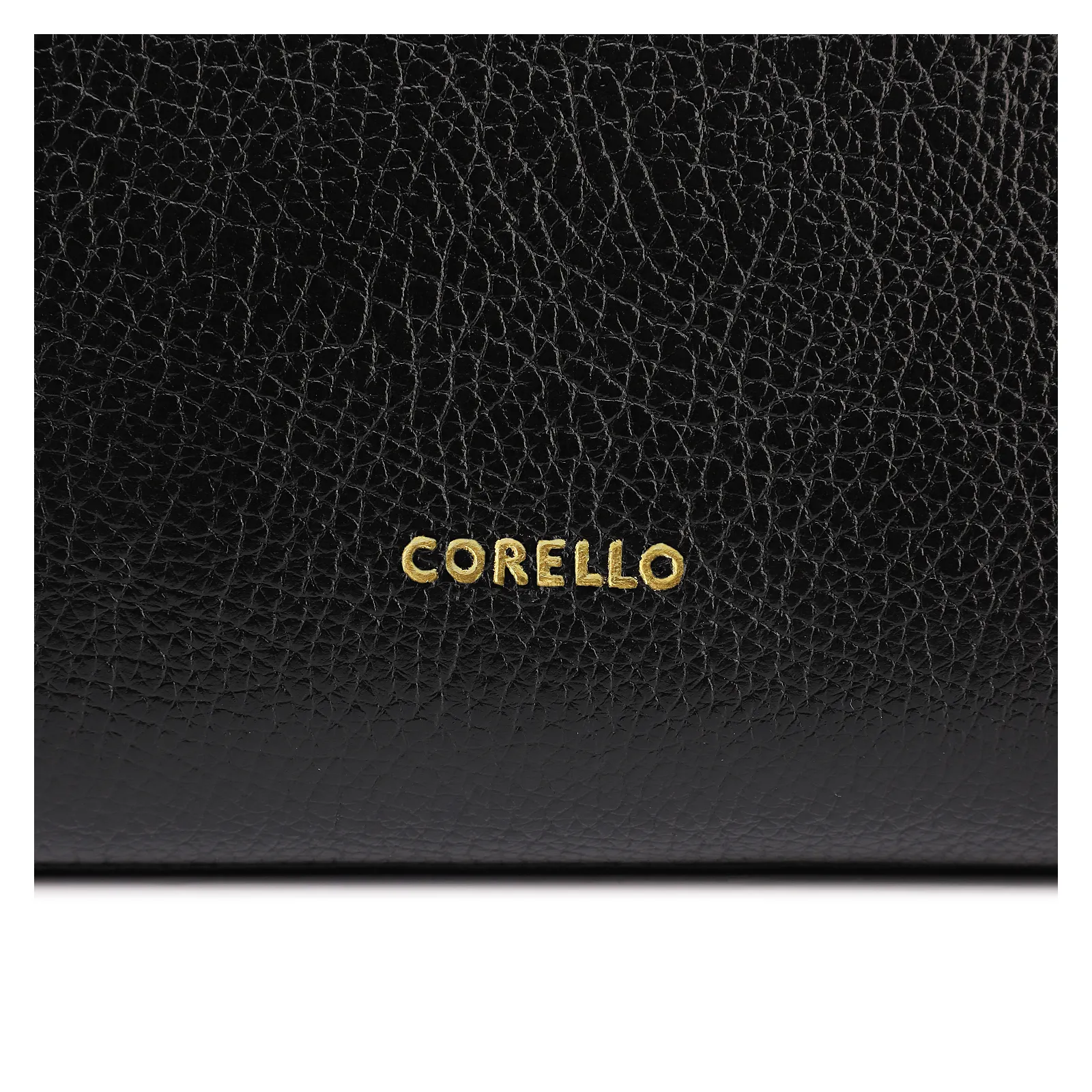 Bolsa Tote Média Couro Antique Preta Pingente Cadeado