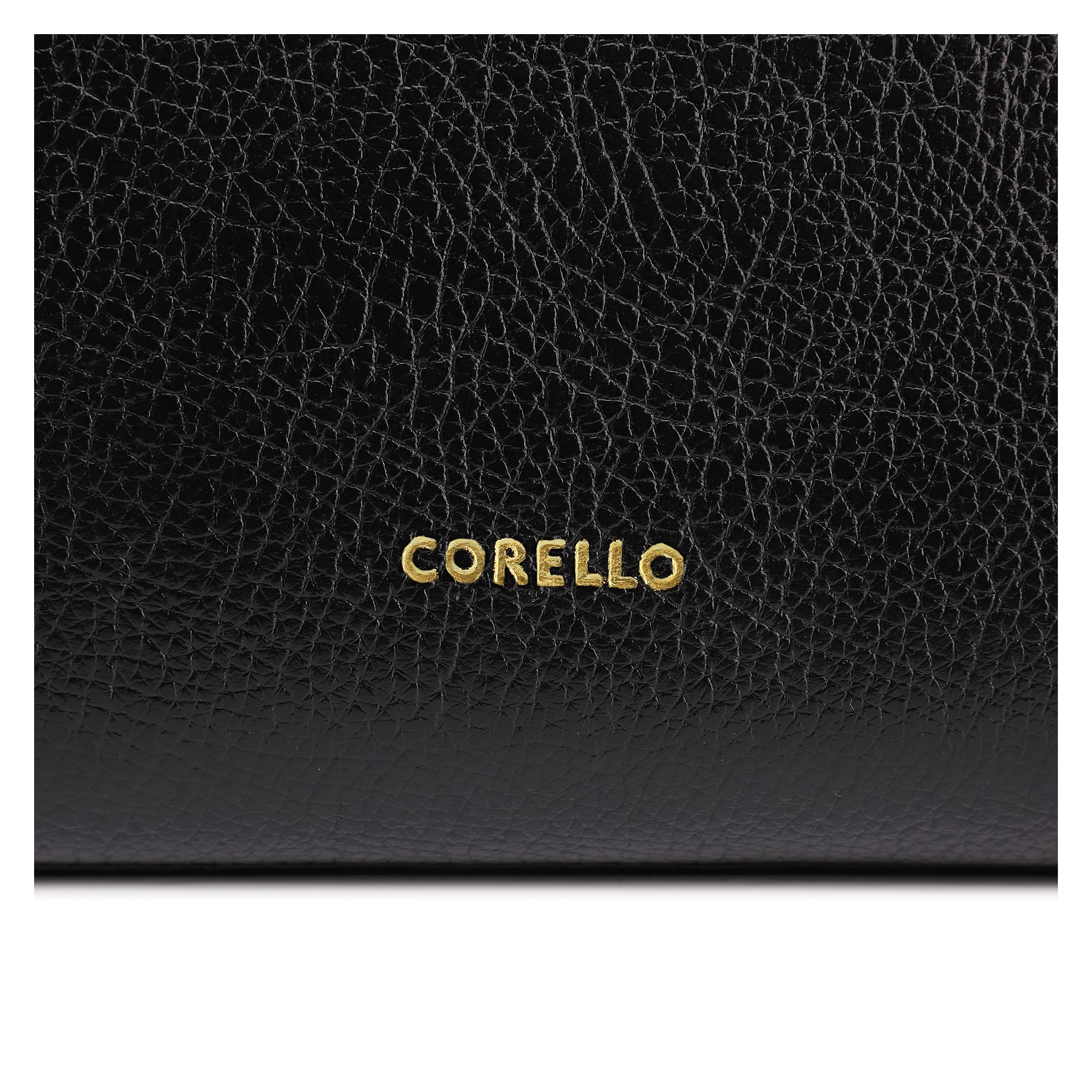 Bolsa Tote Média Couro Antique Preta Pingente Cadeado