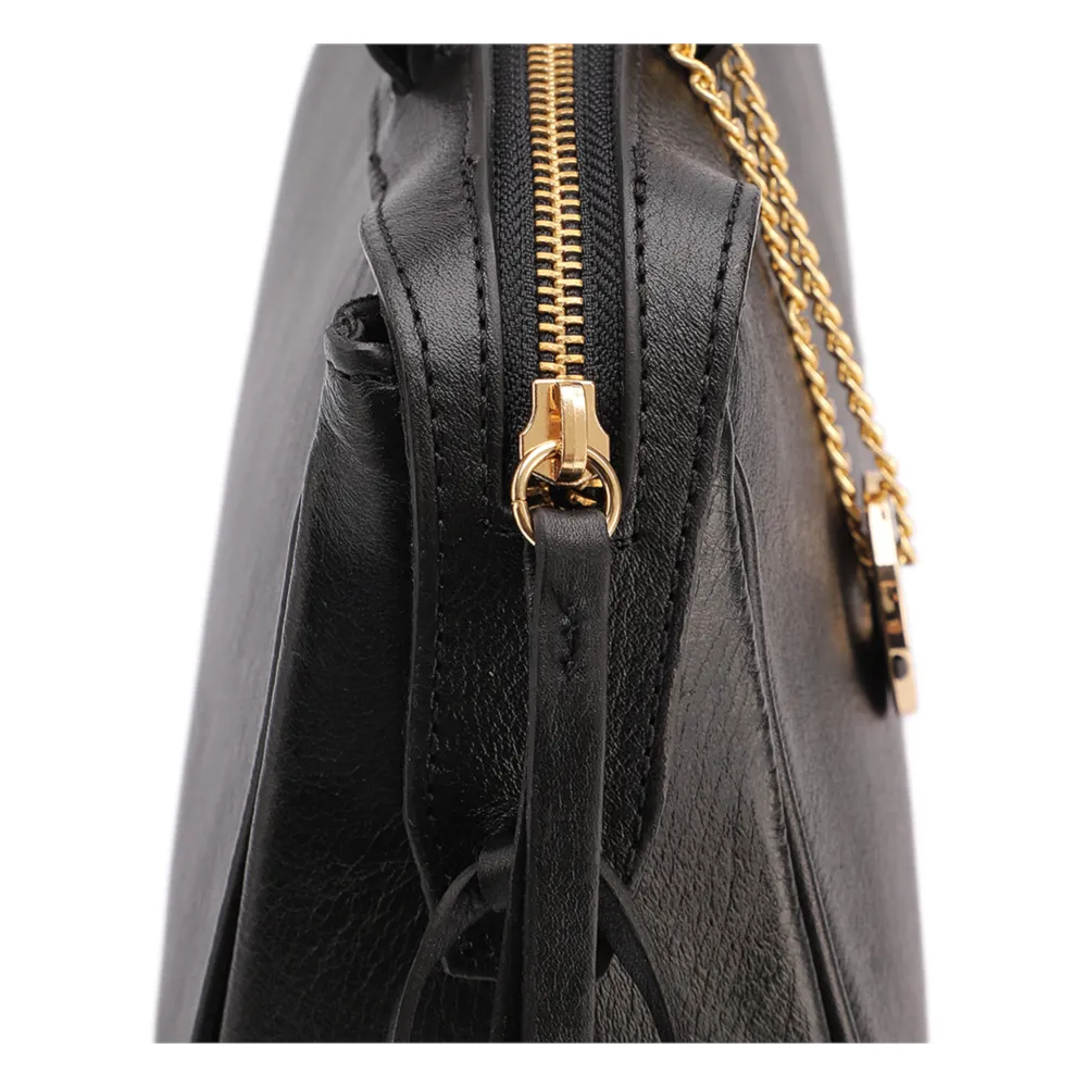 Bolsa Tote Média Couro Preto Tira Lateral - imagem 6