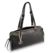 Bolsa Tote Média Couro Preto Tira Lateral - imagem 4
