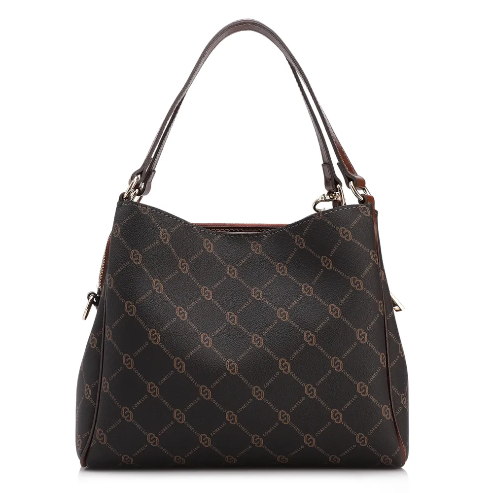 Bolsa Tote Monograma Alt/ Alça Couro Marrom - imagem 3