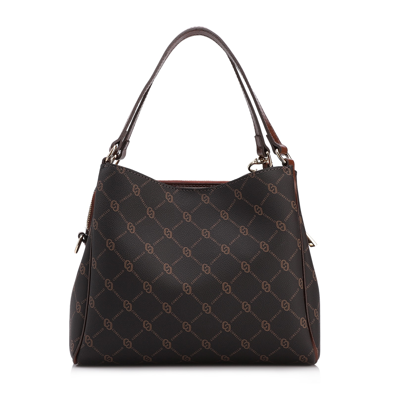 Bolsa Tote Monograma Alt/ Alça Couro Marrom