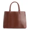 Bolsa Tote Ondas Couro Marrom - imagem 3