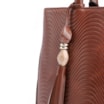 Bolsa Tote Ondas Couro Marrom - imagem 7