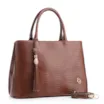 Bolsa Tote Ondas Couro Marrom - imagem 2