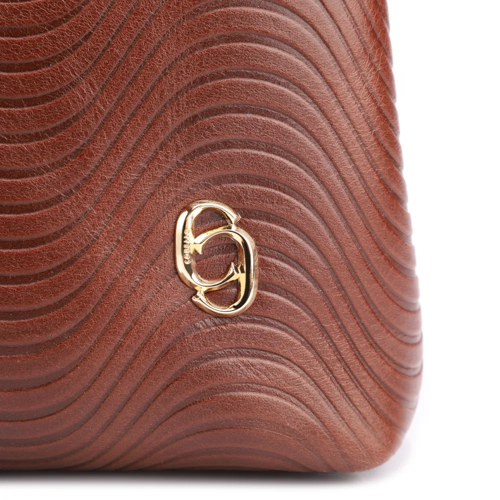 Bolsa Tote Ondas Couro Marrom - imagem 6