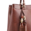 Bolsa Tote Ondas Couro Marrom - imagem 7