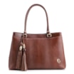 Bolsa Tote Ondas Couro Marrom - imagem 1