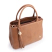 Bolsa Tote Ondas Couro Marrom Claro - imagem 4