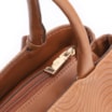 Bolsa Tote Ondas Couro Marrom Claro - imagem 5