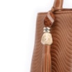 Bolsa Tote Ondas Couro Marrom Claro - imagem 7