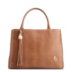 Bolsa Tote Ondas Couro Marrom Claro - imagem 1