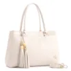 Bolsa Tote Ondas Couro Off White - imagem 2
