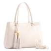 Bolsa Tote Ondas Couro Off White - imagem 2