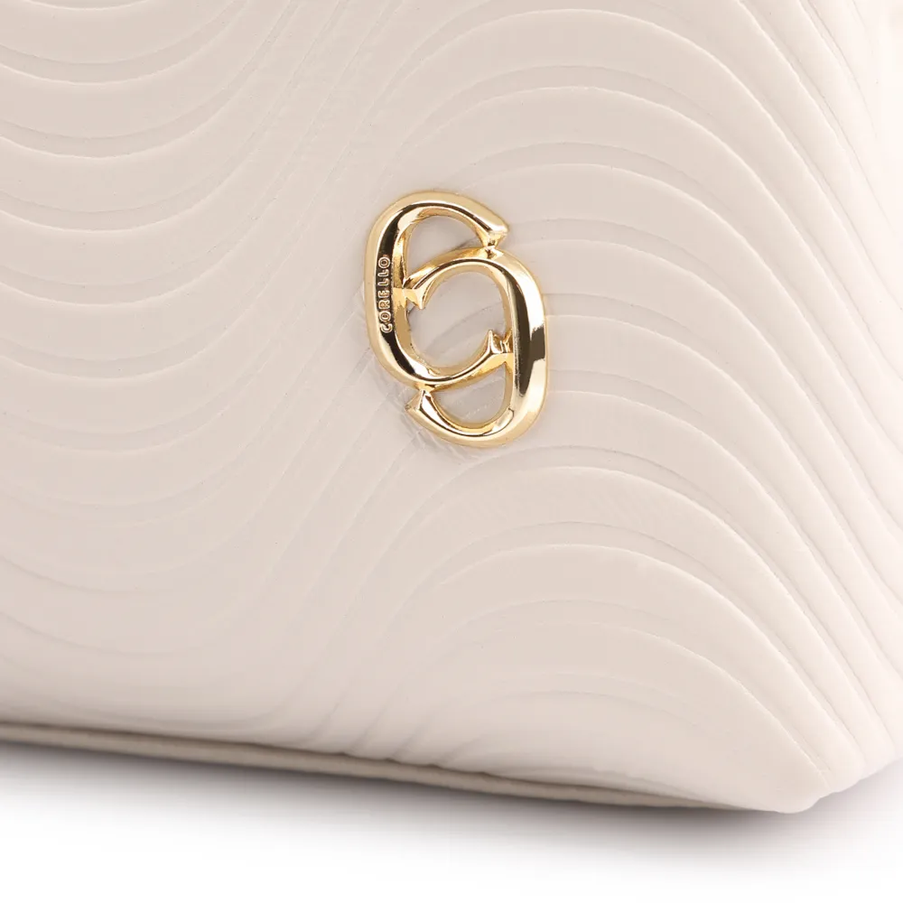 Bolsa Tote Ondas Couro Off White - imagem 6