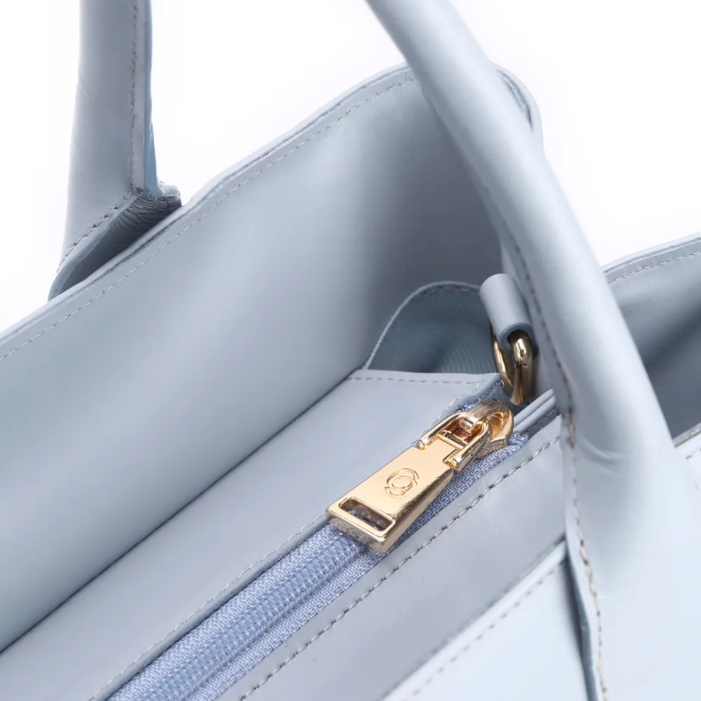 Bolsa Tote Pedras Couro Azul - imagem 5