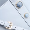 Bolsa Tote Pedras Couro Azul - imagem 8