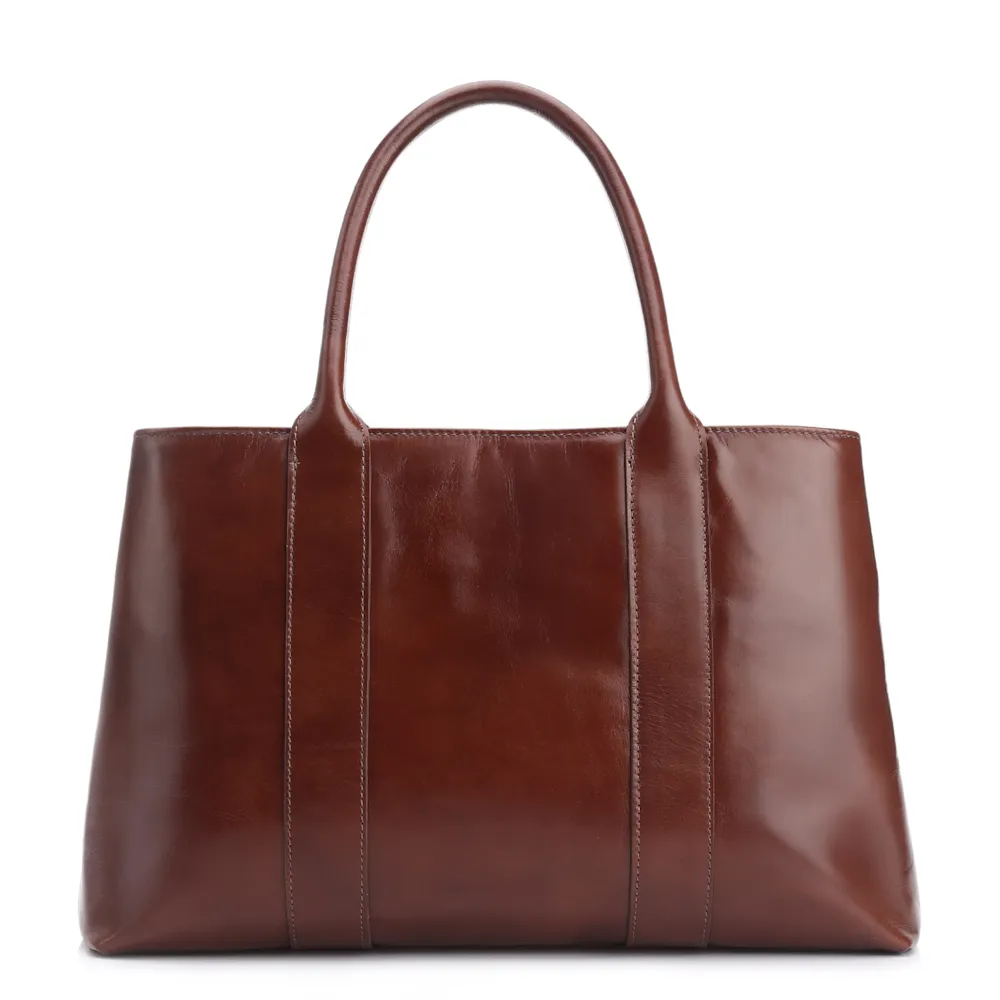 Bolsa Tote Pedras Couro Marrom - imagem 3