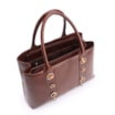 Bolsa Tote Pedras Couro Marrom - imagem 4