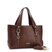Bolsa Tote Pequena Couro Antique Marrom Alças Paralelas - imagem 2