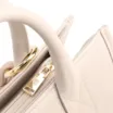 Bolsa Tote Pequena Couro Off White Corrente Pingente - imagem 6