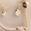 Bolsa Tote Pequena Couro Off White Corrente Pingente - imagem 7