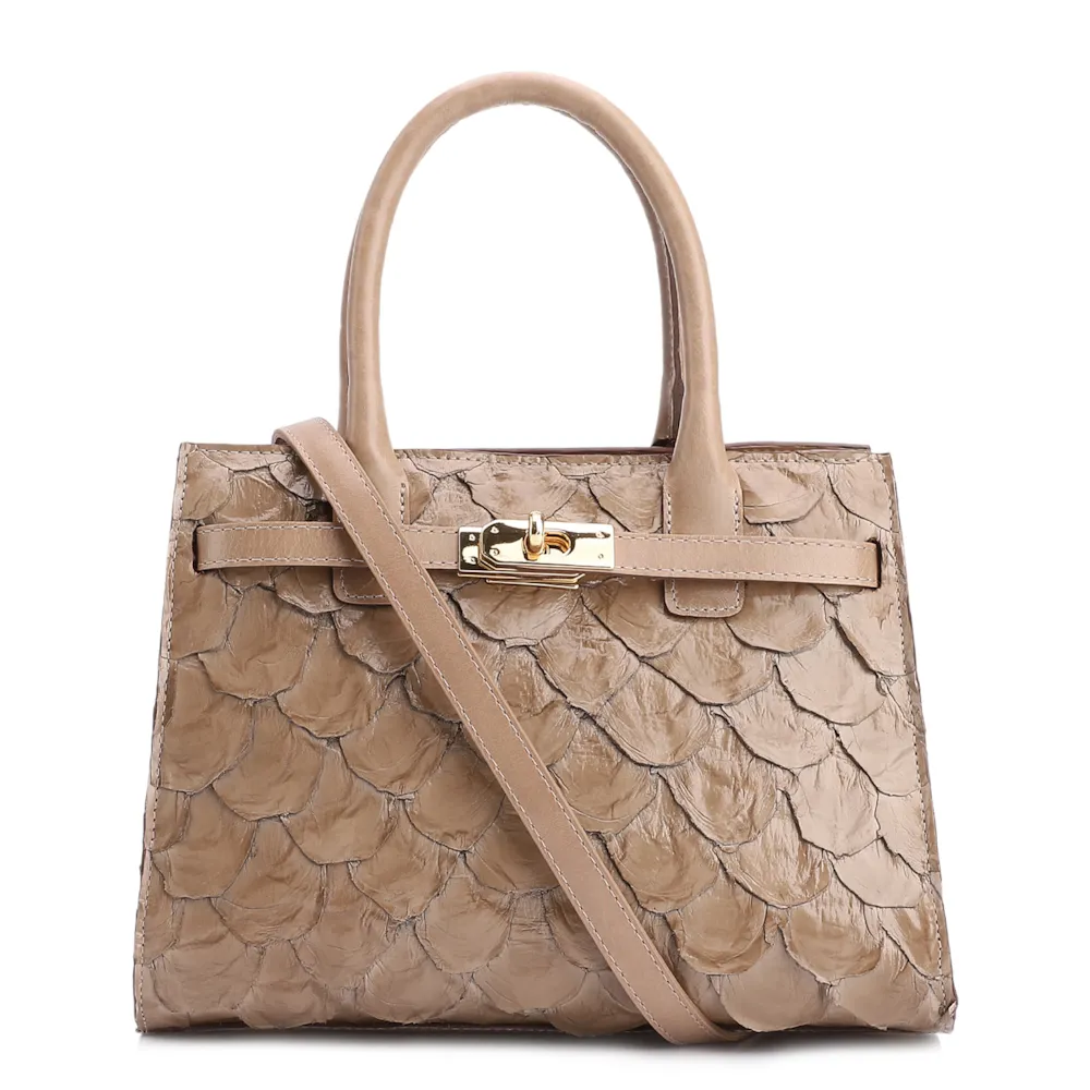 Bolsa Tote Pirarucu Bege