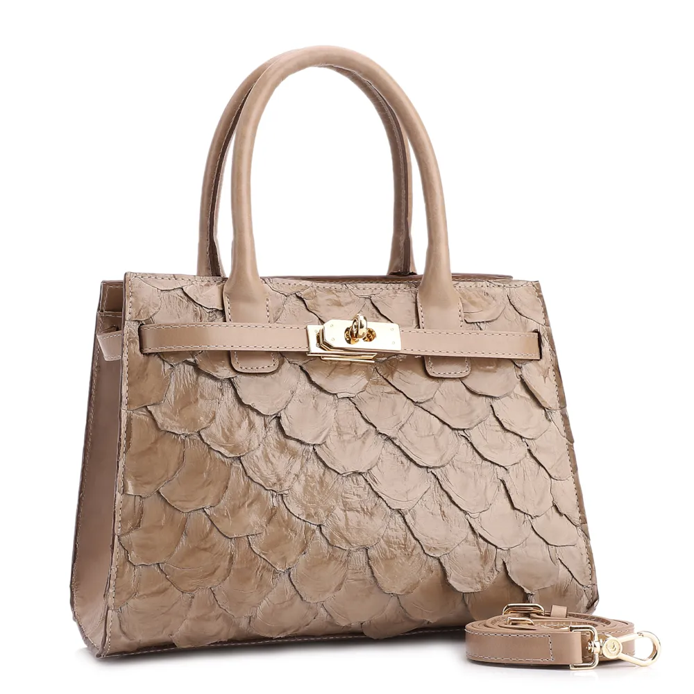 Bolsa Tote Pirarucu Bege - imagem 2