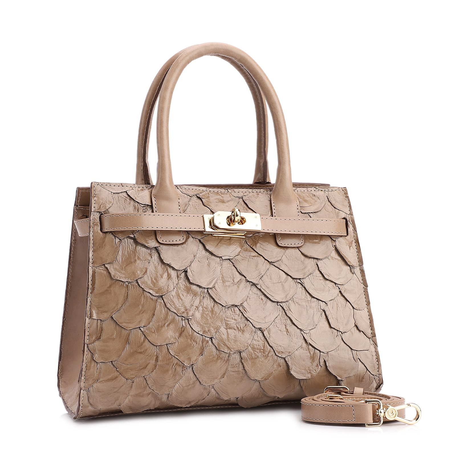 Bolsa Tote Pirarucu Bege
