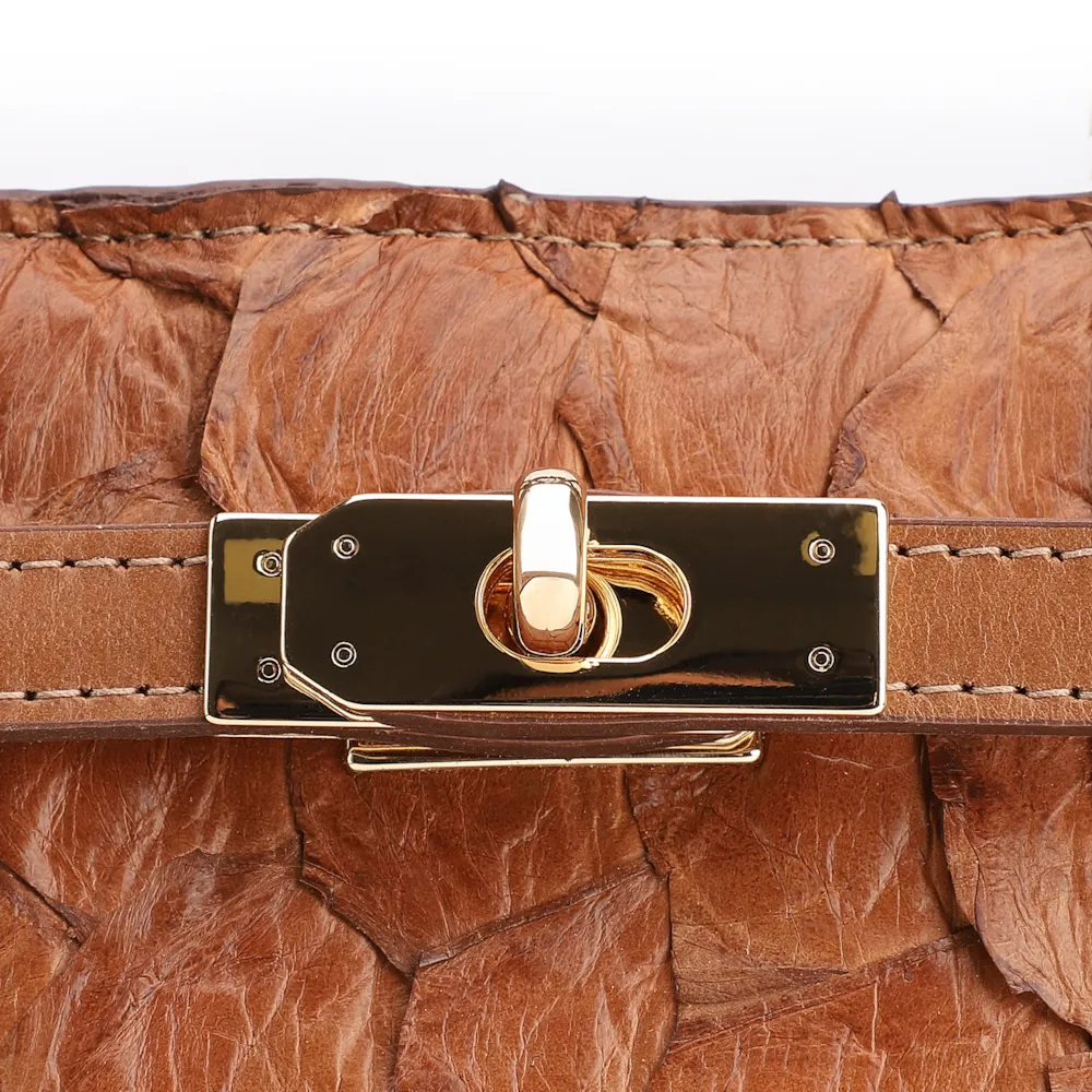 Bolsa Tote Pirarucu Marrom Claro - imagem 6