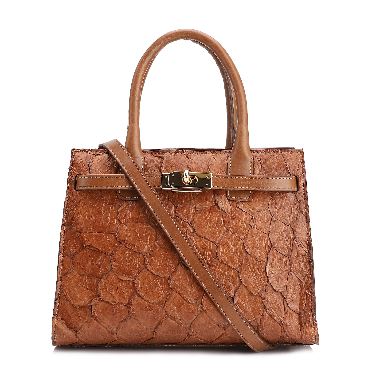 Bolsa Tote Pirarucu Marrom Claro