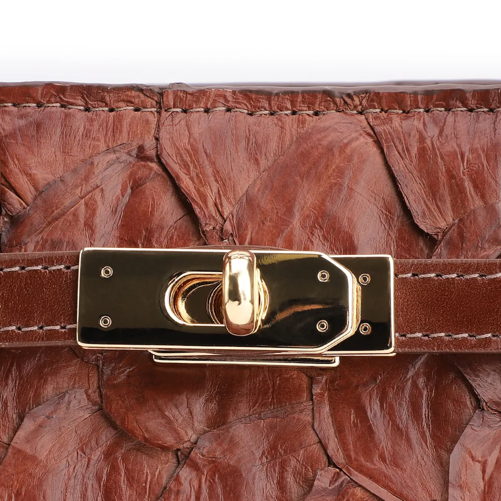 Bolsa Tote Pirarucu Marrom Escuro - imagem 6