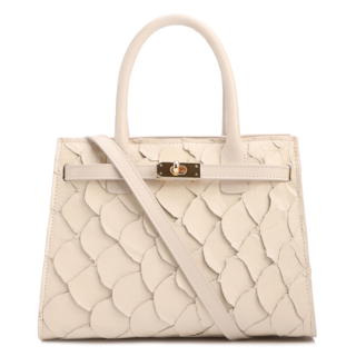 Média Pirarucu Off White Fecho Giratório