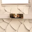 Bolsa Tote Pirarucu Média Pirarucu Off White Fecho Giratório - imagem 6