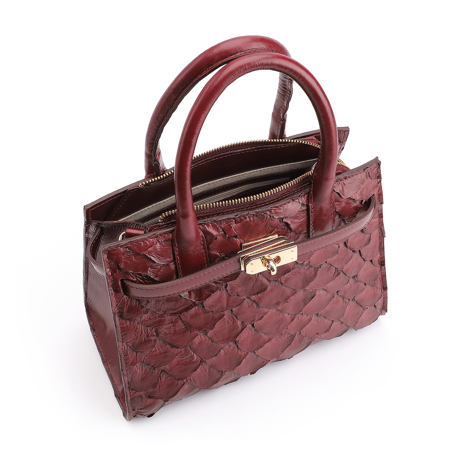 Bolsa Tote Pirarucu Pirarucu Vinho