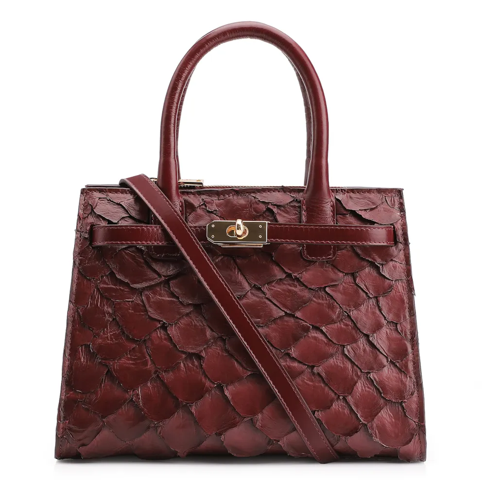 Bolsa Tote Pirarucu Pirarucu Vinho